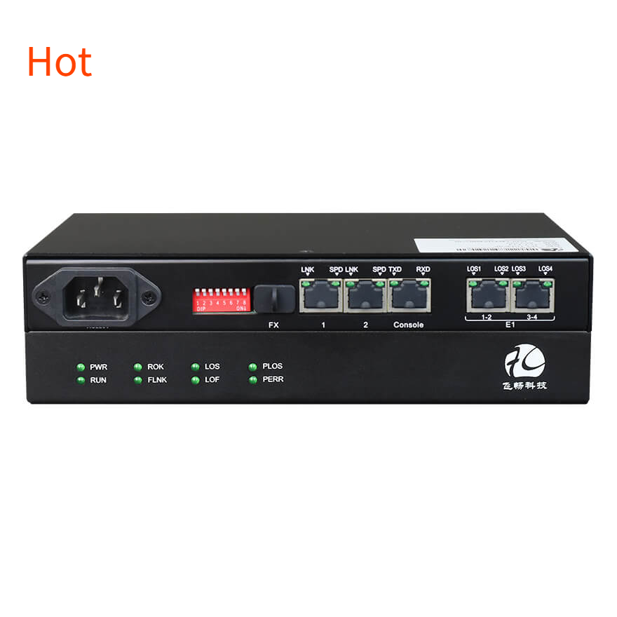 4E1 TDM over Ethernet (IP) Converter | Desktop Type