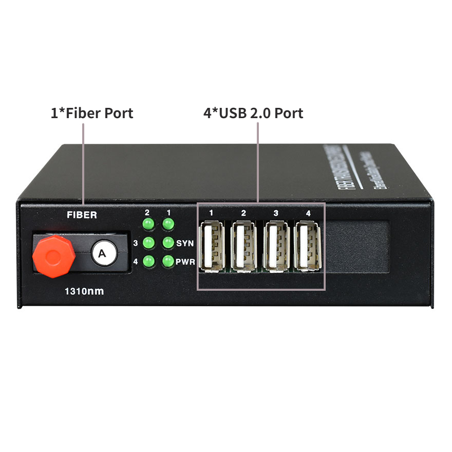 USB 2.0 to Fiber Optic Extender