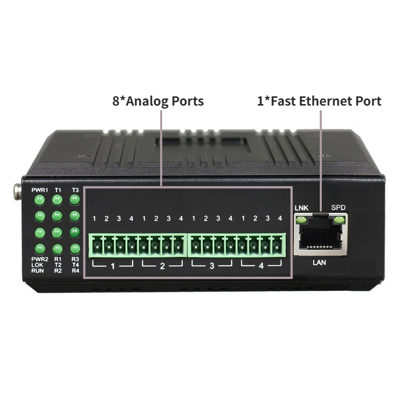 8-Port 4-20mA to Ethernet Converter