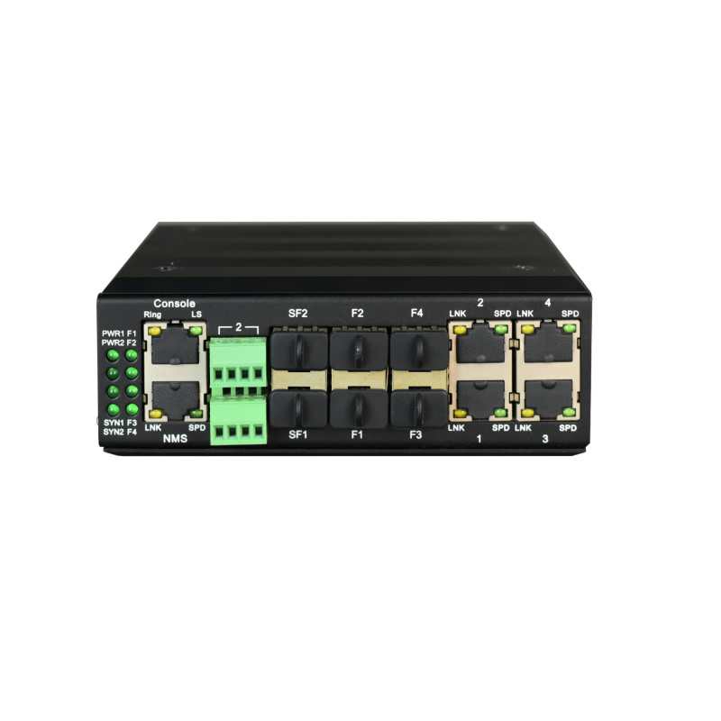 Industrial Rail Converged 4*FE + 4*FE(SFP) to 2*GE(SFP) Network Switch FCM-075511-3
