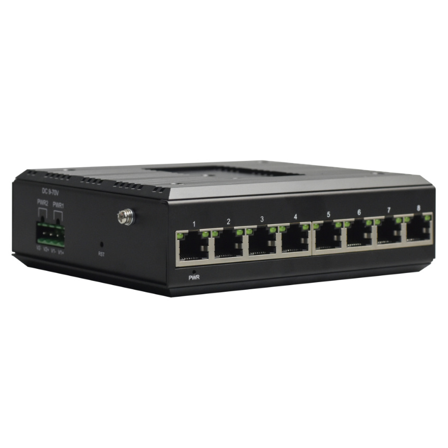 Din Rail 8 Channel GE Network Switch (with WEB Management)