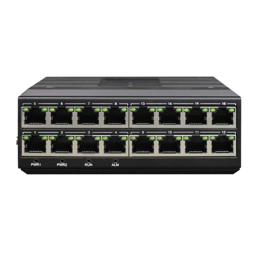 Din Rail 16 Channel Unmanaged  FE Network Switch