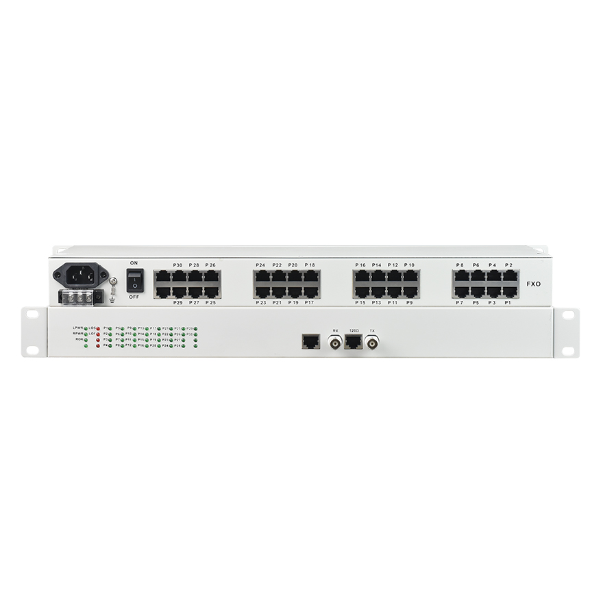 30-Channel Telephone over E1 PCM Mux (1+1 Backup Protection)