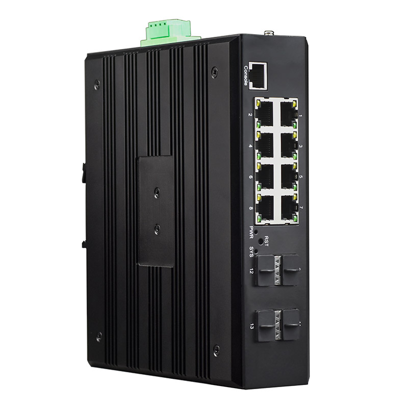 Industrial 10 Ports Gigabit Ethernet Switch, Din Rail 10 Ports RJ45 Network  Switch
