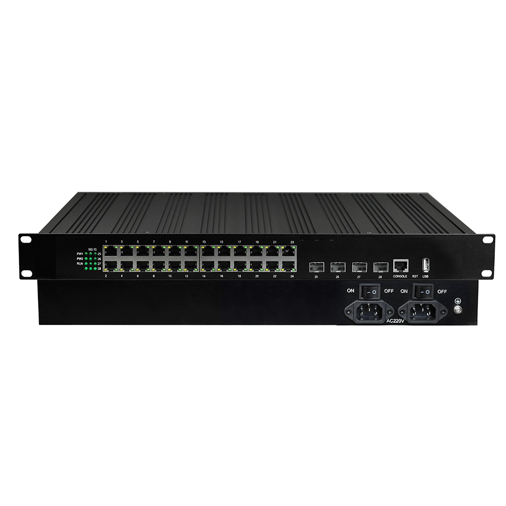 24 Ports Poe Switch L3 Managed with 4*10g SFP+ Optical Fiber Ports Ethernet  Switch - China Poe Switch, Ethernet Switch
