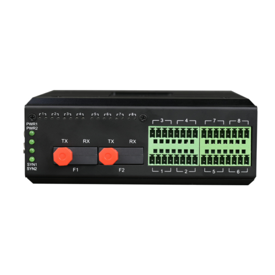 Industrial Rail Type 16 Channel Analog + Dry Contact + Serial port  Hybrid Optical Modem