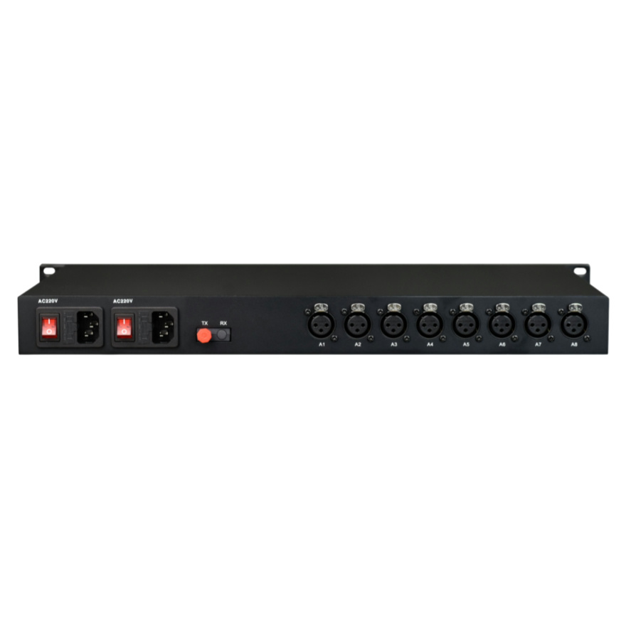 8 Channel XLR Broadcast Audio Optic Fiber Converter