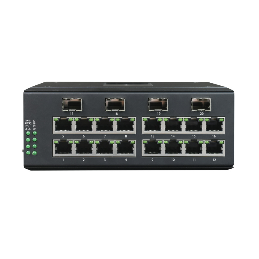 Light Management Industrial 16*GE + 4*GE Network Switch