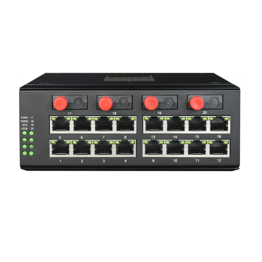 Light Management Industrial 16*GE + 4*GE Network Switch